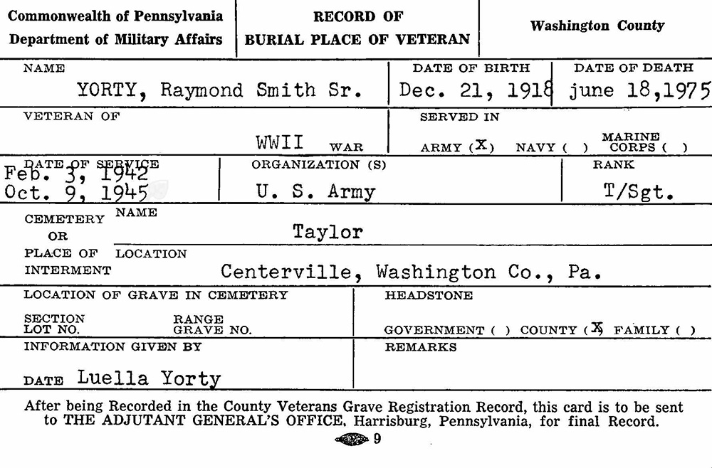 veteran burial